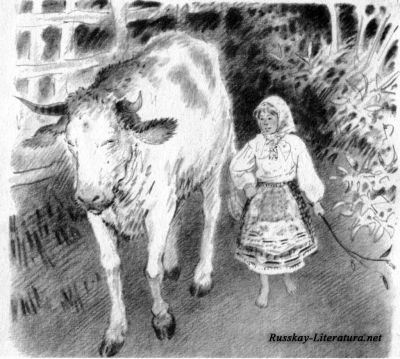 Бодливая Корова Ушинский рассказ с иллюстрациями